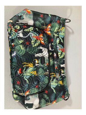 Lug Rodeo 2 RFID Quilted Wristlet Wallet - Unisex Black Fabric with Wrist Strap